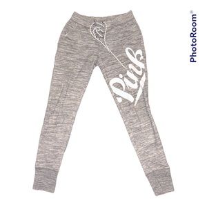 VICTORIA’S SECRET PINK grey jogger / fitted sweatpants